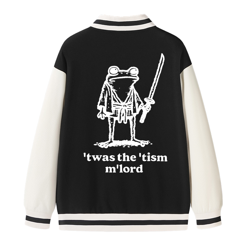 Tokyocanvas Focused Samurai Frog Varsity Jacket