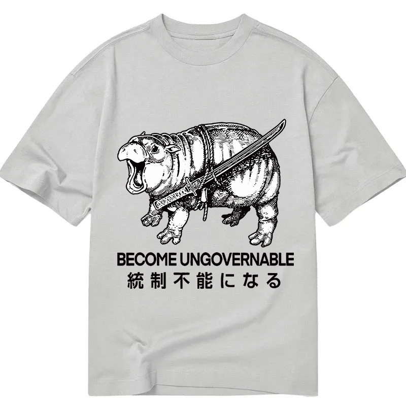 Tokyocanvas Moo Deng Carrying A Samurai Sword Classic T-Shirt