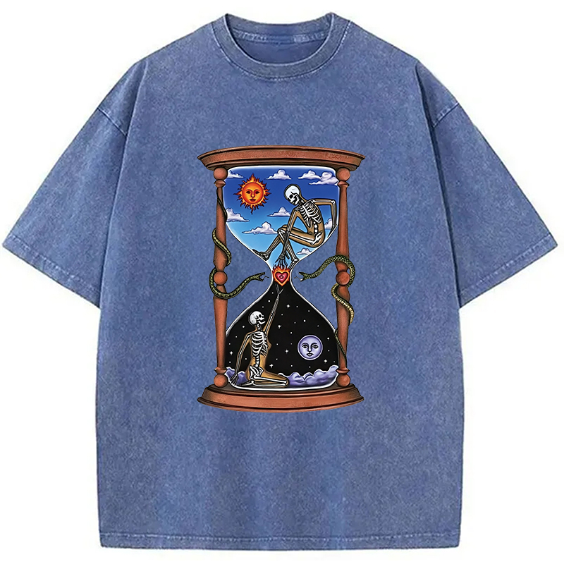 Tokyocanvas Love Fire Hourglass Washed T-Shirt