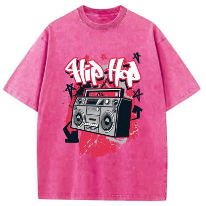 Tokyocanvas Hip Hop Style Washed T-Shirt