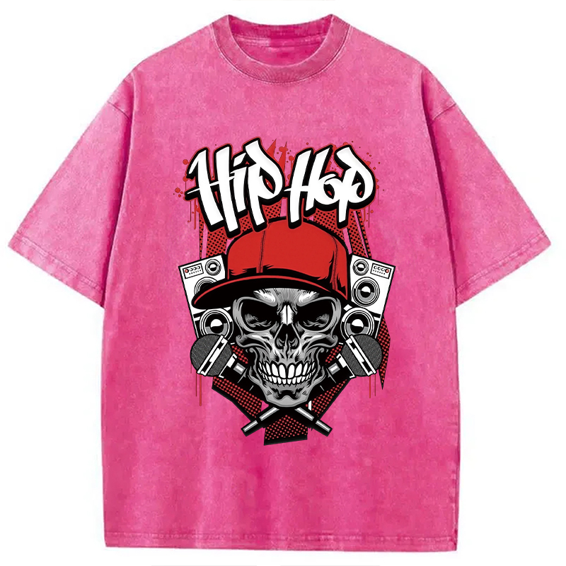 Tokyocanvas Skull Hip Hop Washed T-Shirt