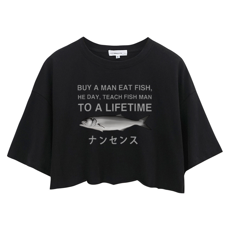 Tokyocanvas Funny To A Lifetime Crop Top