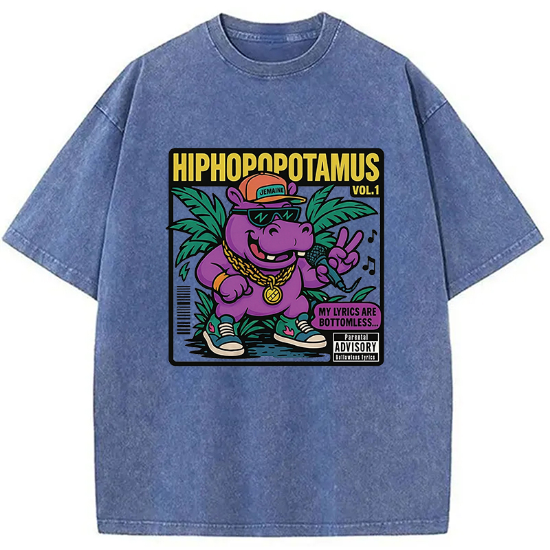 Tokyocanvas Hiphopopotamus Washed T-Shirt