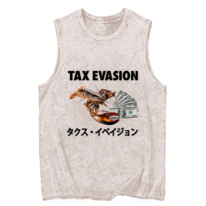 Tokyocanvas Tux Evasion Funny Washed Tank