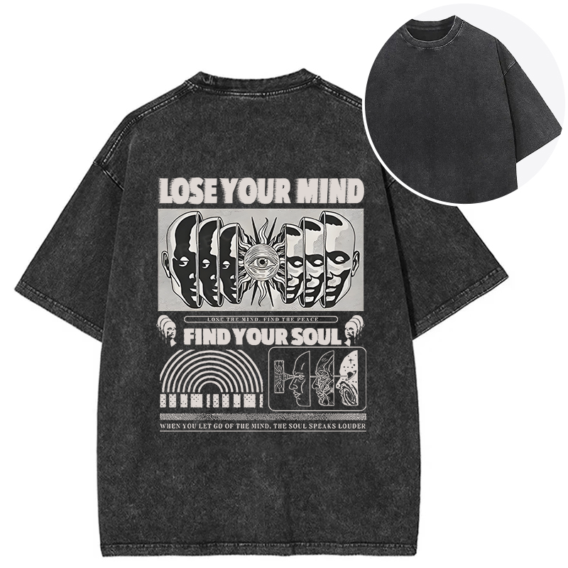 Tokyocanvas Lose Mind Find Soul Back Washed T-Shirt