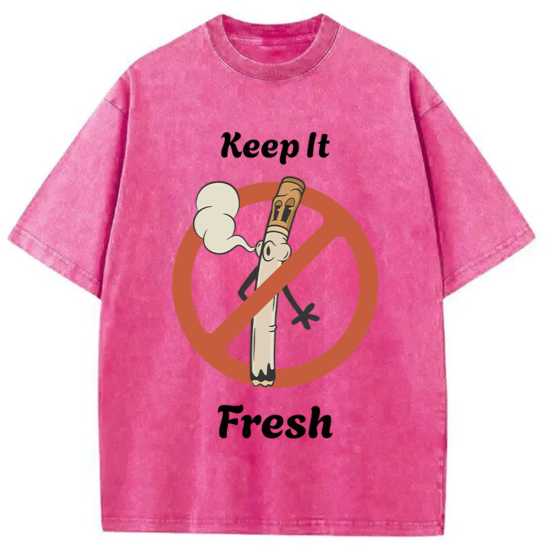 Tokyocanvas Keep It Fresh Retro Cigarette Washed T-Shirt