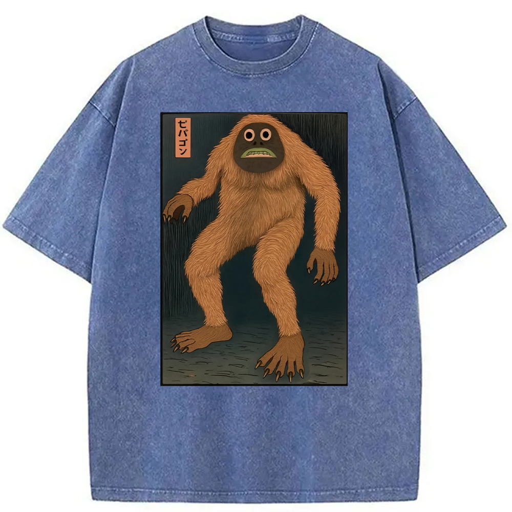 Tokyocanvas Japanese Long Hair Monste Washed T-Shirt