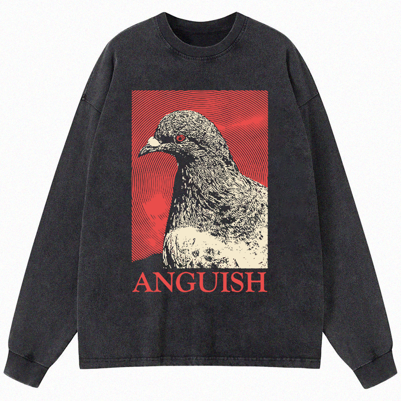 Tokyocanvas The Weight of Urban Anguish Long Sleeve Washed T-Shirt