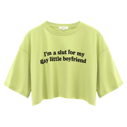 Tokyocanvas Slxt For My Gay BF Crop Top