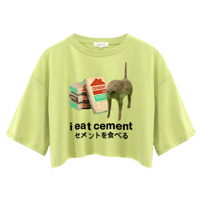 Tokyocanvas I Eat Cement Crop Top