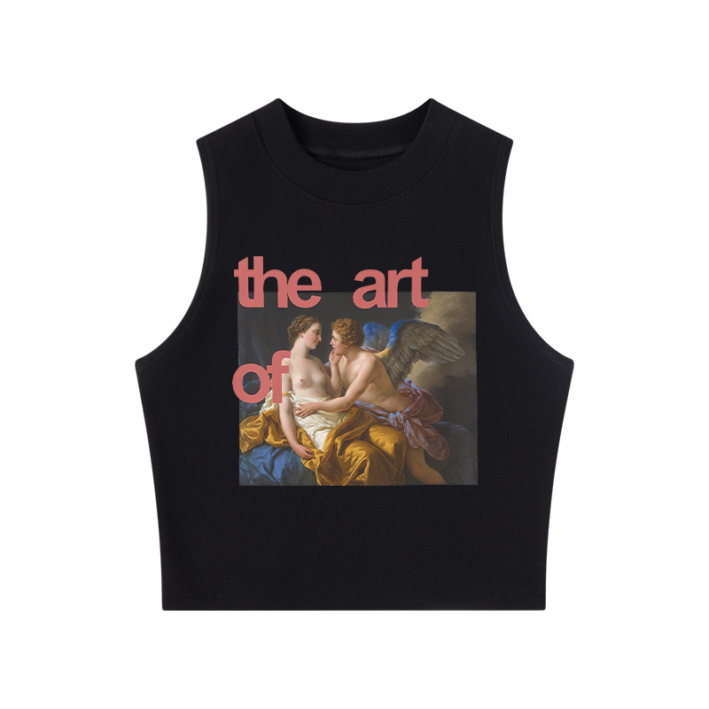 Tokyocanvas The Art of Love Crew Neck Crop Top