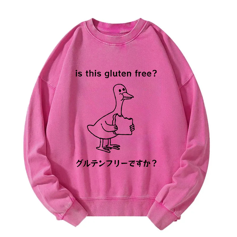 Tokyocanvas Avoid Gluten Product Washed Sweatshirt
