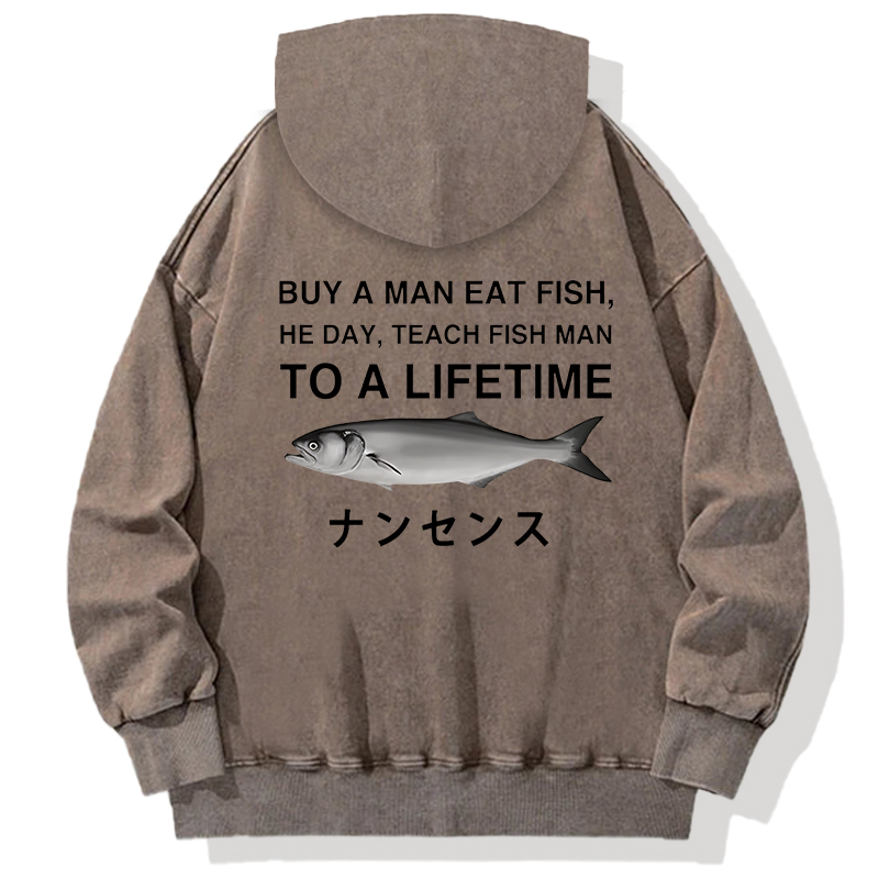 Tokyocanvas Funny To A Lifetime Back Washed Hoodie
