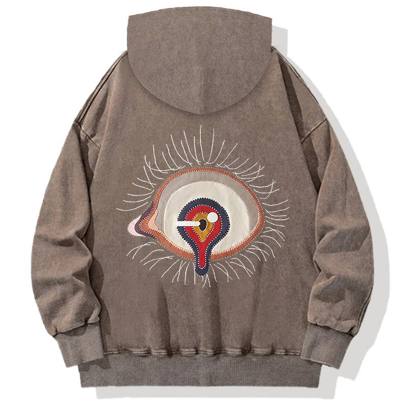 Tokyocanvas Tearful Eyes Back Washed Hoodie