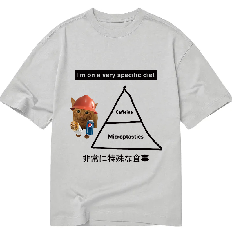 Tokyocanvas A Very Specific Diet Cat Meme Classic T-Shirt