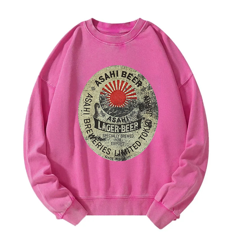 Tokyocanvas ASAHI BEER Japanese Washed Sweatshirt