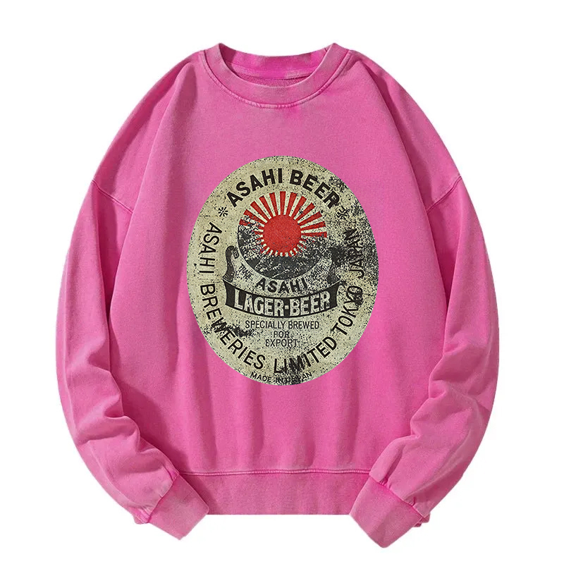 Tokyocanvas ASAHI BEER Japanese Washed Sweatshirt