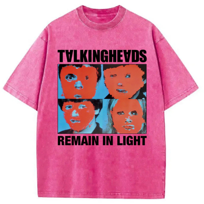 Tokyocanvas Talking Heads Remain In Light Washed T-Shirt