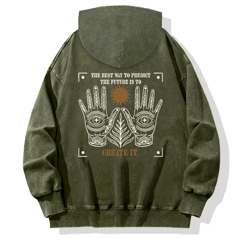 Tokyocanvas Creating The Future Back Washed Hoodie