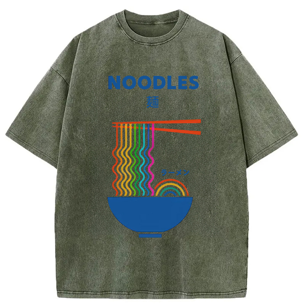 Tokyocanvas Rainbow Ramen Washed T-Shirt