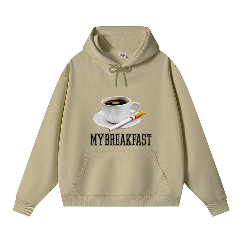 Tokyocanvas Breakfast Coffee Fleece Lined Hoodie