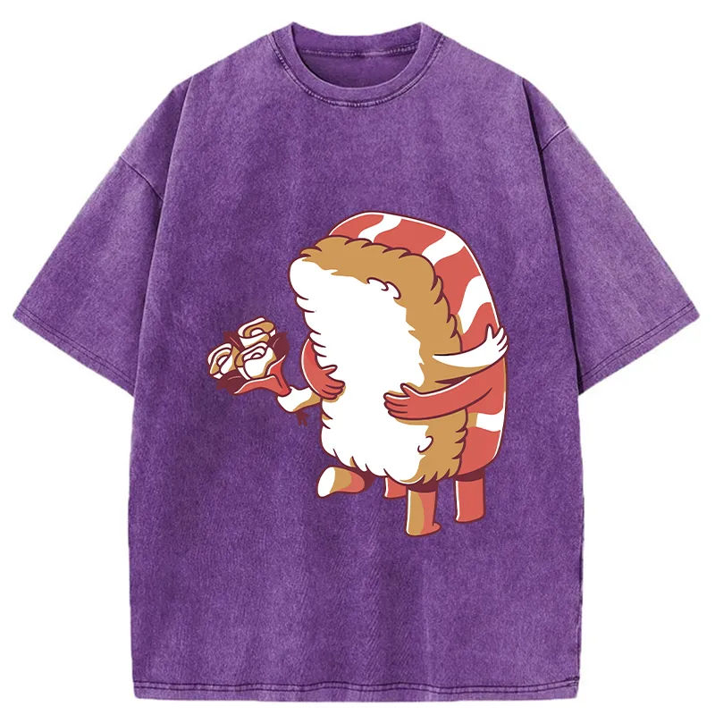 Tokyocanvas Sushi Of Love Washed T-Shirt
