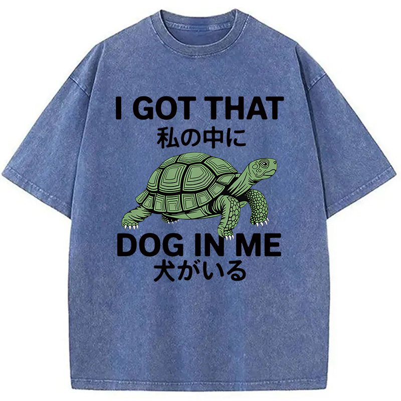 Tokyocanvas I Got That Dog In Me Tortoise Washed T-Shirt