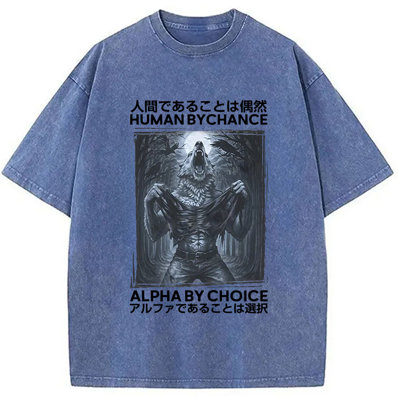 Tokyocanvas Howling Wolf Washed T-Shirt