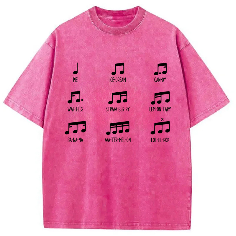 Tokyocanvas Food Word Pronunciation Washed T-Shirt