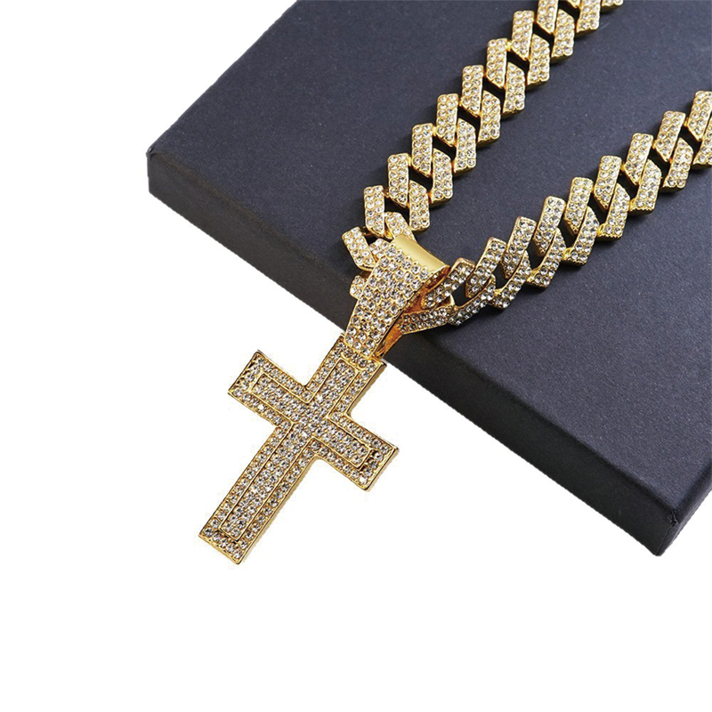 Tokyocanvas Cross Rhombus Hip-hop Necklace