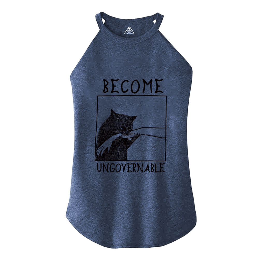 Tokyocanvas Cat Biting Arm Cotton Tank