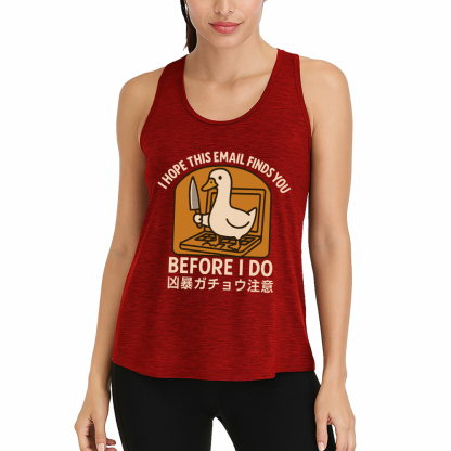 Tokyocanvas Goose With A Knife Fitness Tank