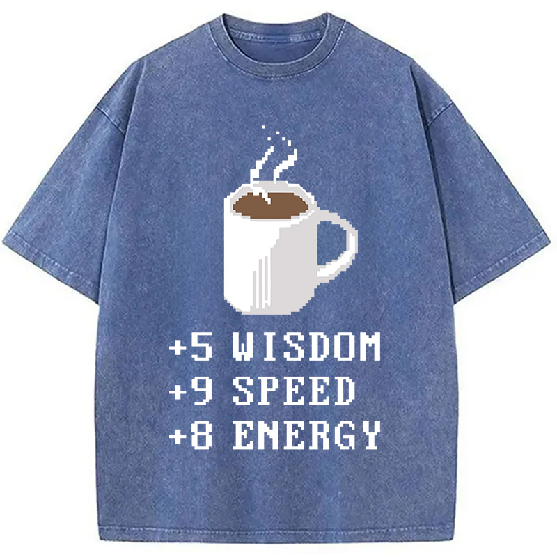 Tokyocanvas Coffee Plus To Stats Washed T-Shirt