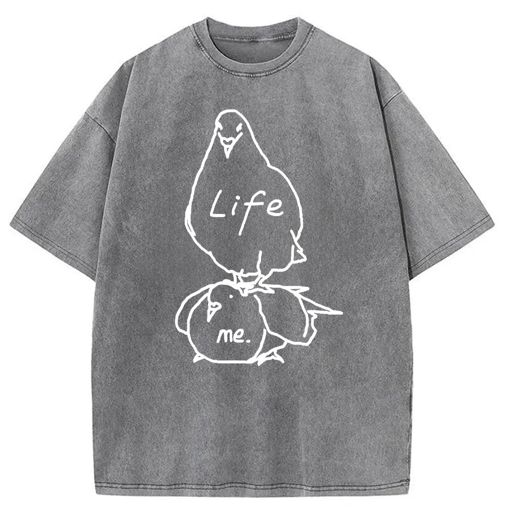 Tokyocanvas Life Is A Burden Washed T-Shirt