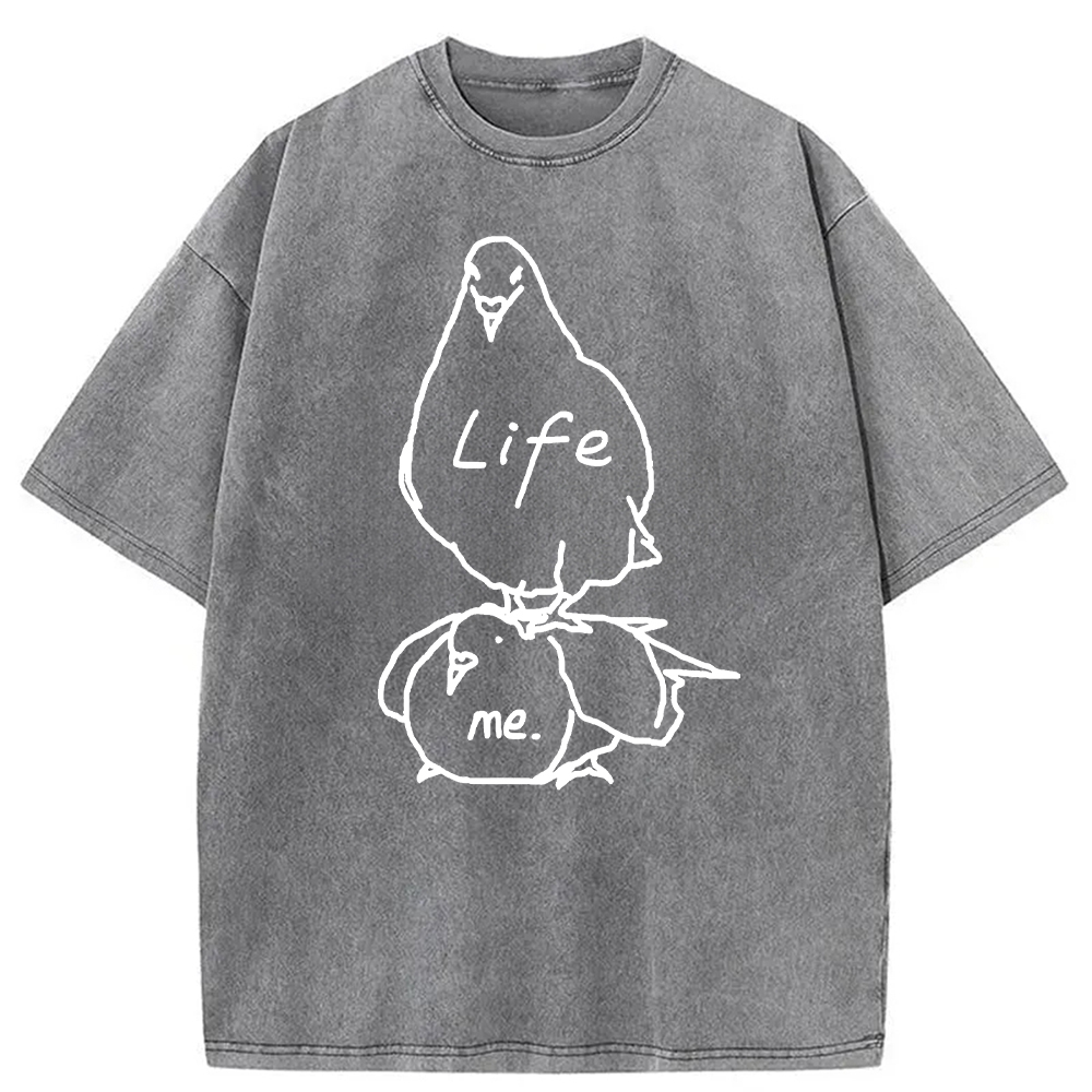 Tokyocanvas Life Is A Burden Washed T-Shirt