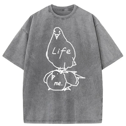 Tokyocanvas Life Is A Burden Washed T-Shirt