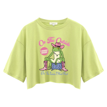 Tokyocanvas On the Outside Crop Top