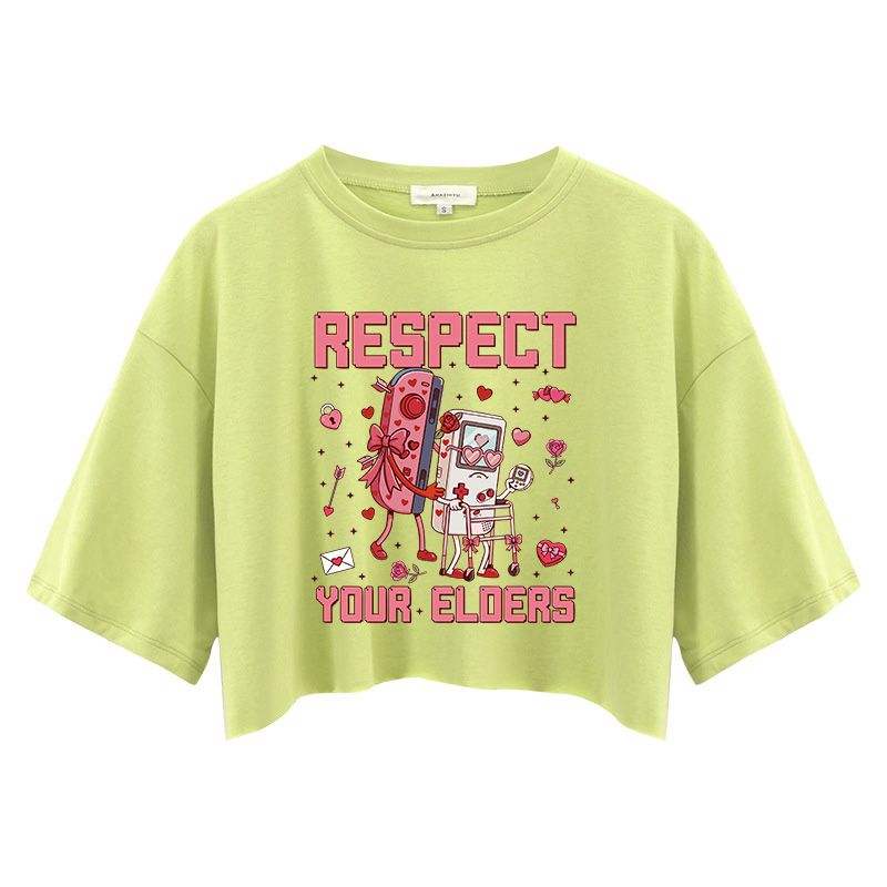 Tokyocanvas Vintage Respect Your Elders Crop Top