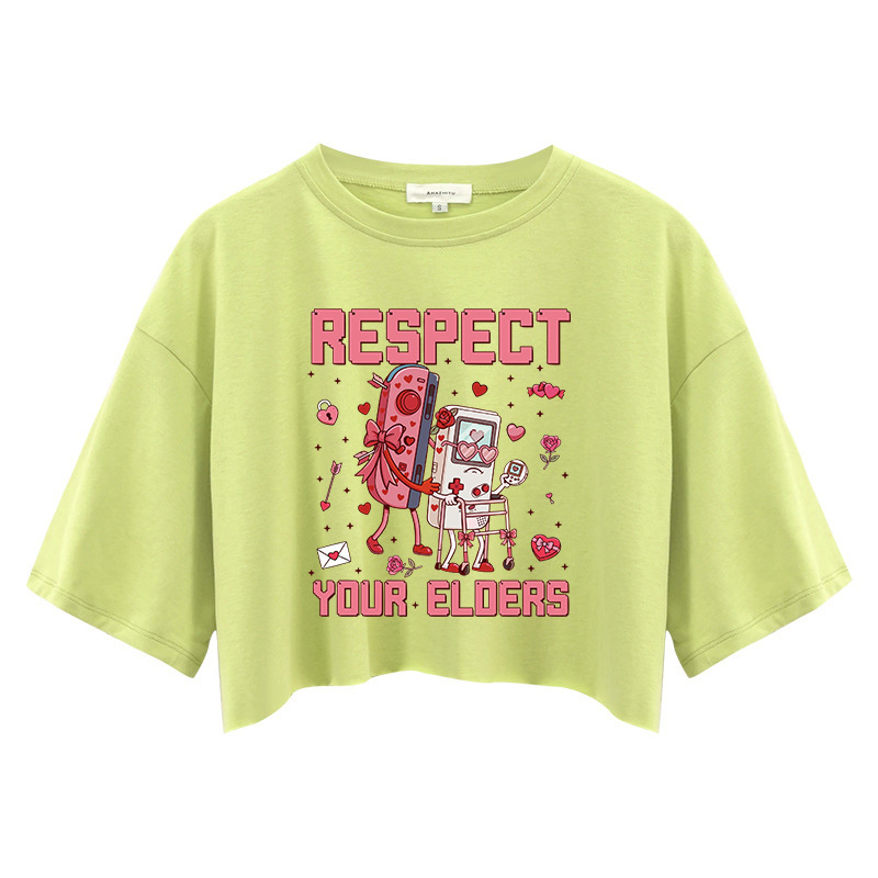 Tokyocanvas Vintage Respect Your Elders Crop Top
