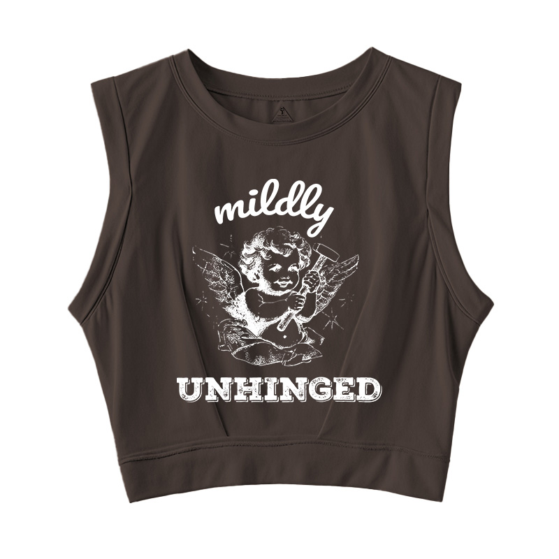 Tokyocanvas Vintage Cherub Angel Sleeveless Crop Top