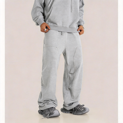 Tokyocanvas Raw-edge Straight-leg Sweatpants