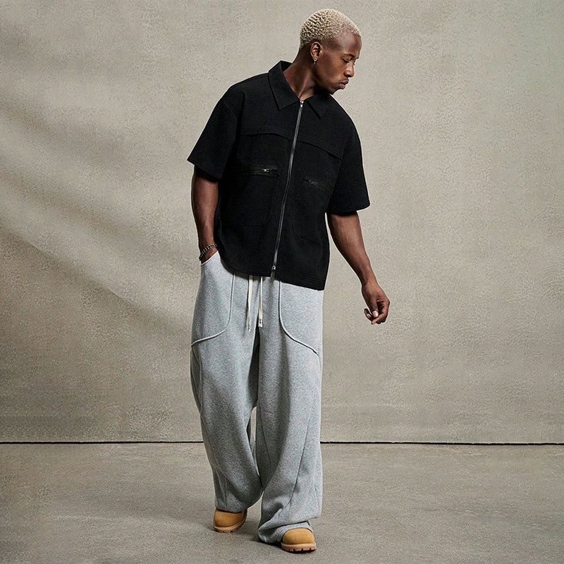 Tokyocanvas Simple Large Pocket Sweatpants