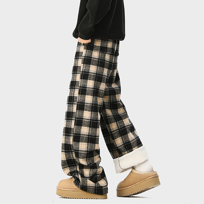Tokyocanvas Retro Plaid Sweatpants