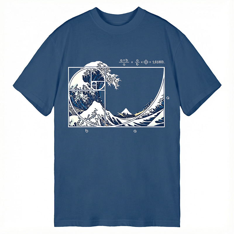 Tokyocanvas The Great Fibonacci Wave Classic T-Shirt