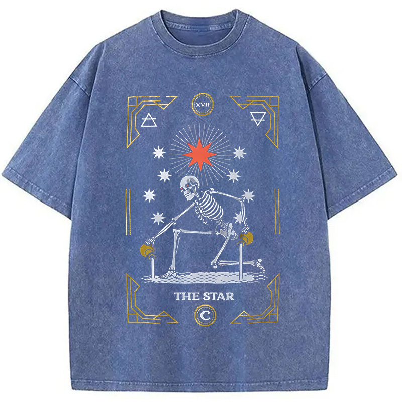 Tokyocanvas Cloak Tarot Star Washed T-Shirt