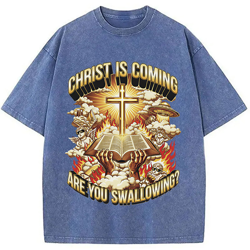 Tokyocanvas Christ Is Coming Are You Swallowing Washed T-Shirt