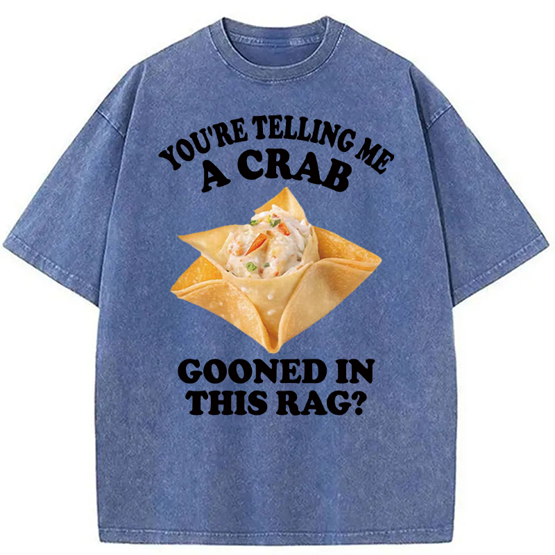 Tokyocanvas You're Telling Me A Crab Gooned in This Rag? Washed T-Shirt