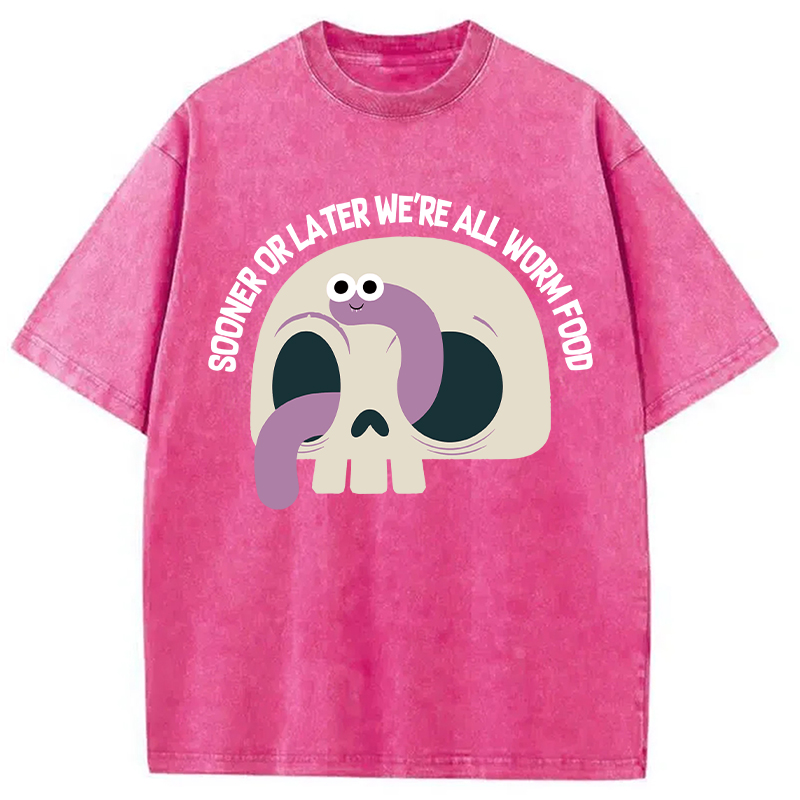Tokyocanvas Sooner or Later We're All Worm Food Washed T-Shirt