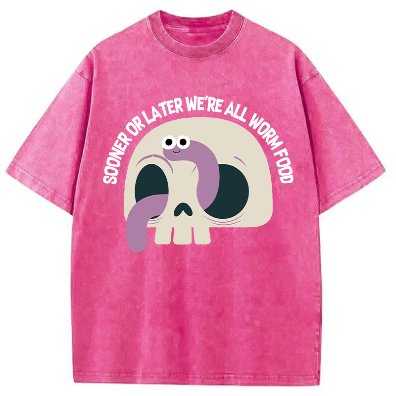 Tokyocanvas Sooner or Later We're All Worm Food Washed T-Shirt