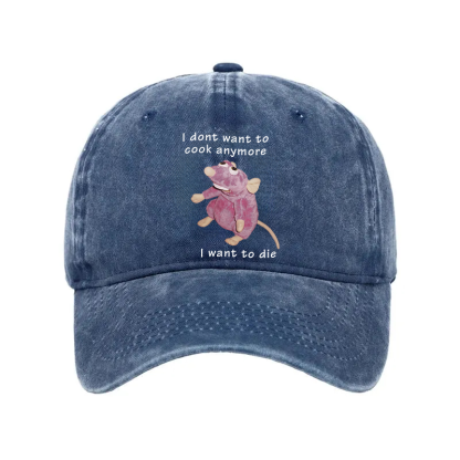 Tokyocanvas I Don't Want To Cook Anymore Washed Cap